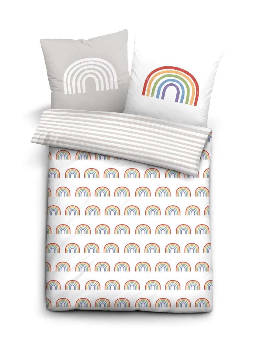 Baumwoll Bettwäsche: Regenbogen