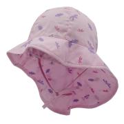 Hütchen mit Nackenschutz rosa, Schmetterlinge