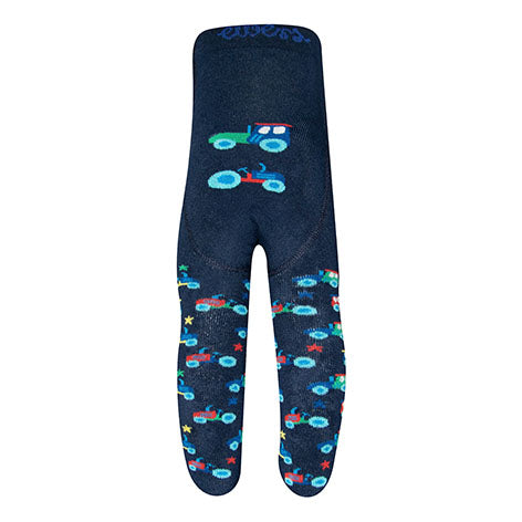 Thermo-Strumpfhose: blau,Traktor