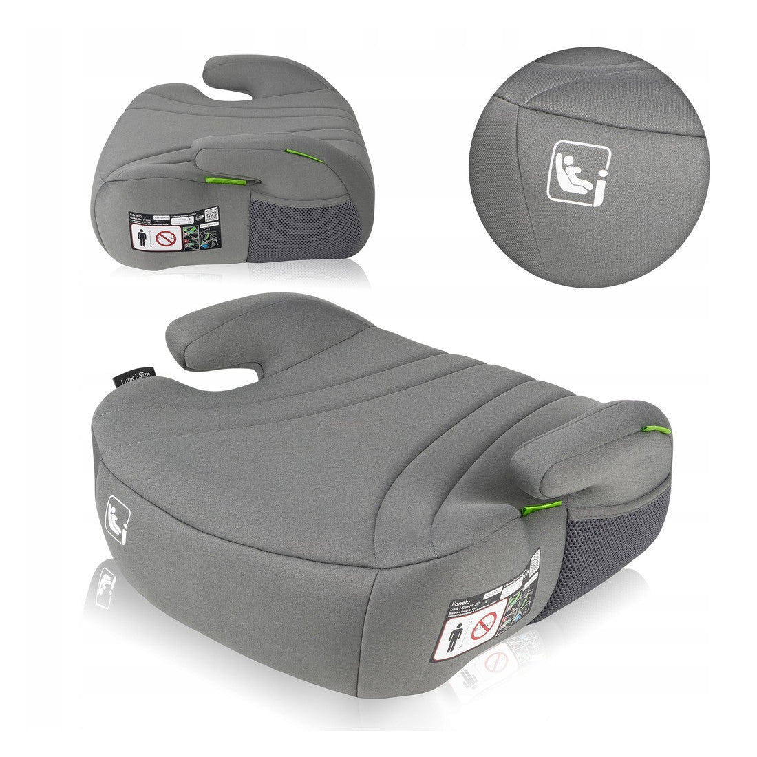 Sitzerhöhung grau ohne Isofix