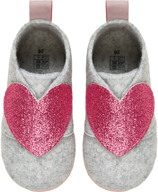 Pantoffel Filz Herz