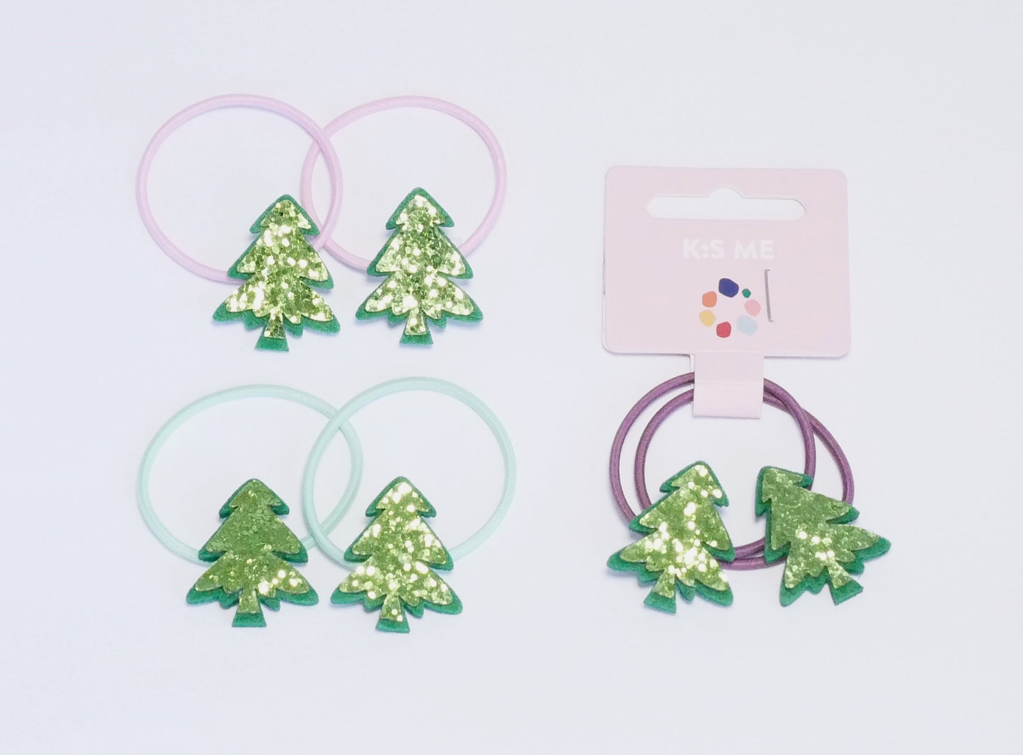 Haargummi 2 Stück: Tannenbaum,glitzer