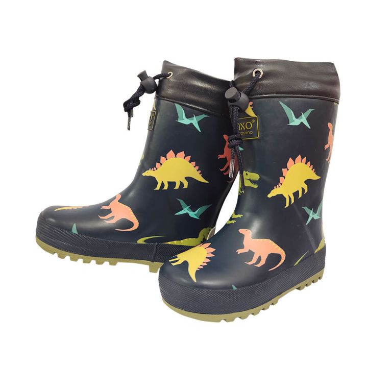 Gefütterte Gummistiefel blau,Dino