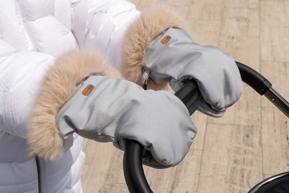 Kinderwagen Handschuhe grau
