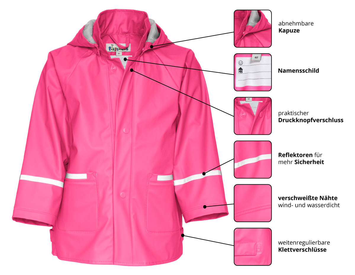 Regenjacke rosa