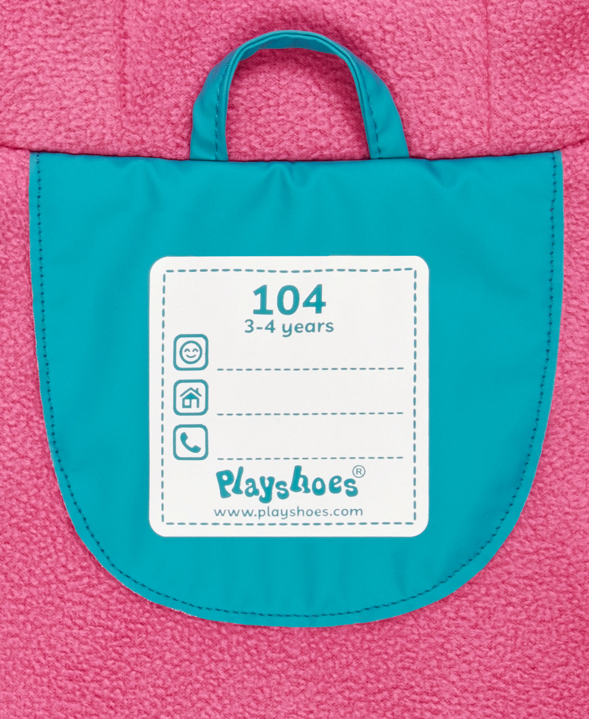 Playshoes gefütterte Regenjacke: türkis,rosa