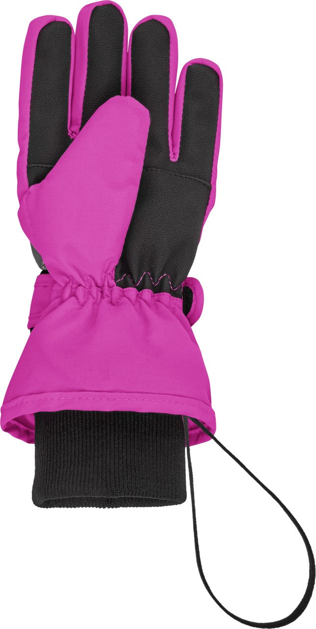 Schnee-Handschuhe: rosa Neon,Schneeflocken (verschiedene Größen)