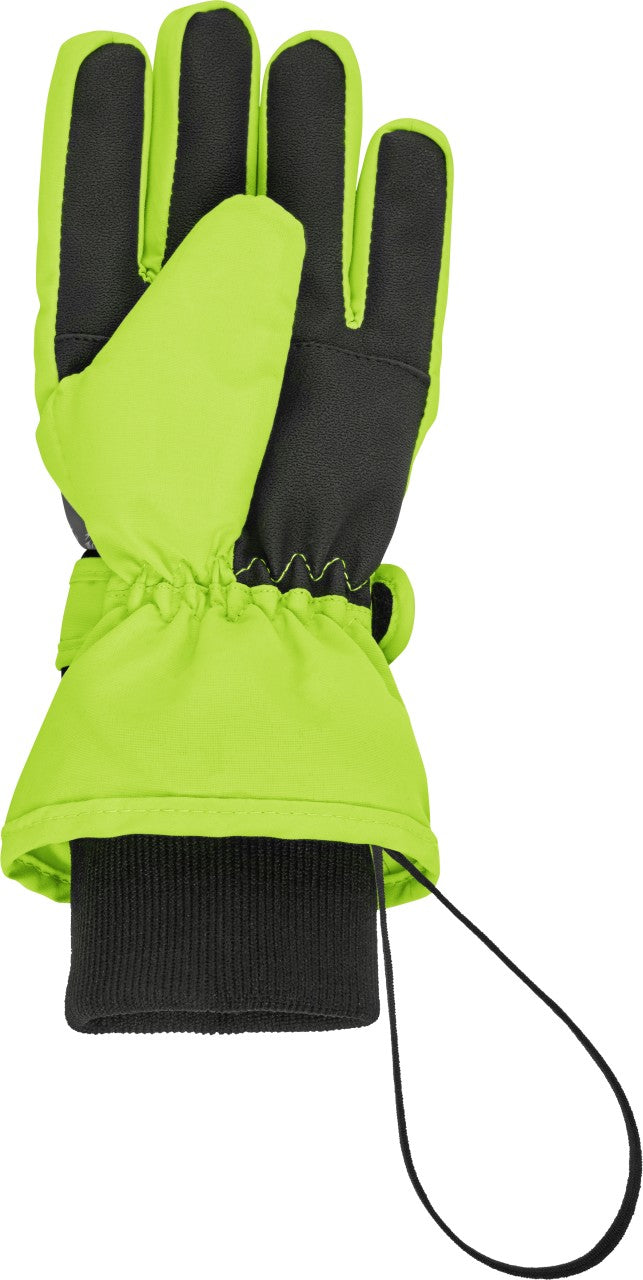 Schnee-Handschuhe: grün Neon,Schneeflocken (verschiedene Größen)