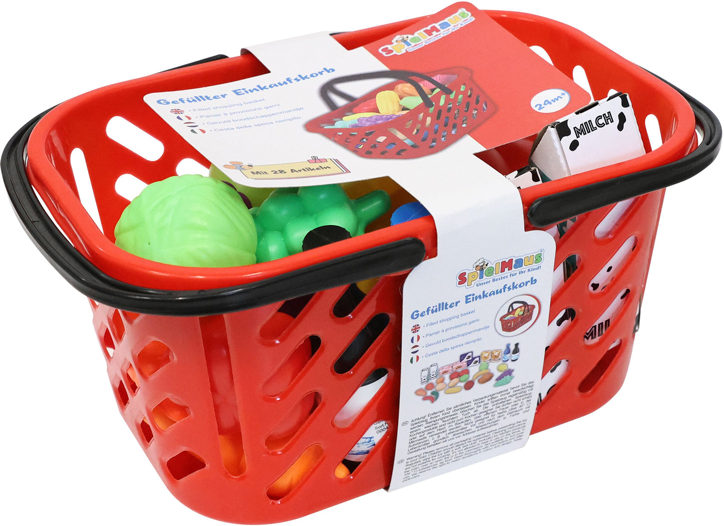 Einkaufskorb mit Zubehör: 29 Teile