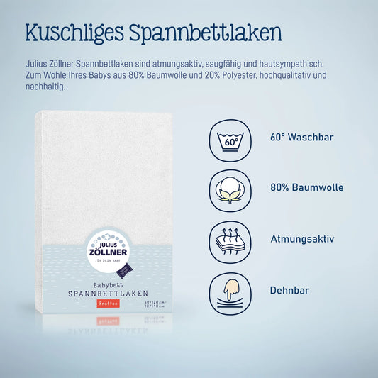 Spannbetttuch Frottee Weiß