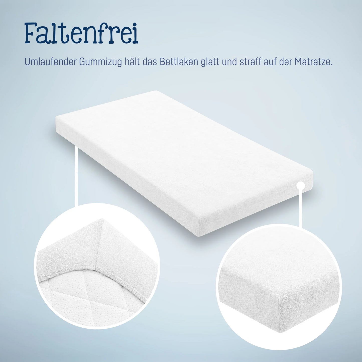 Spannbetttuch Frottee Weiß