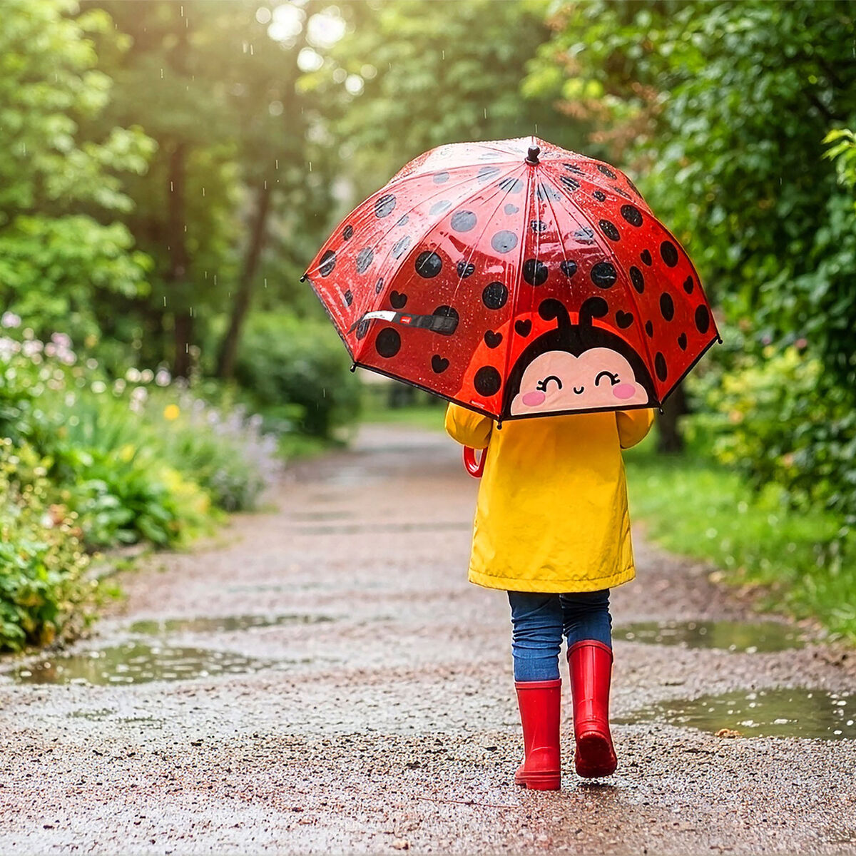 Regenschirm: Marienkäfer