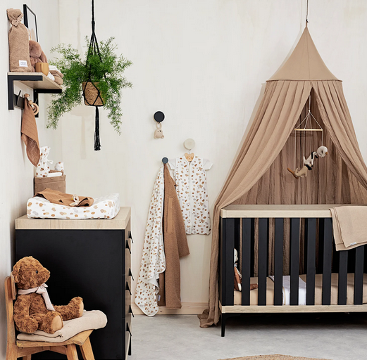 Schlafsack weiß,braun,grau