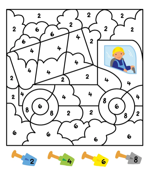 Malen nach Zahlen Mini – Baustelle