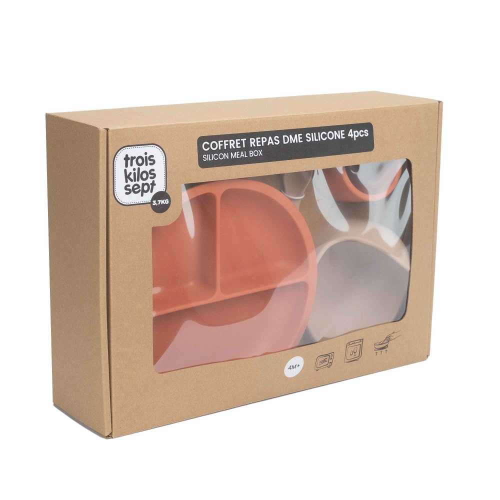 Trois Kilos Sept Silikon Geschirrset orange
