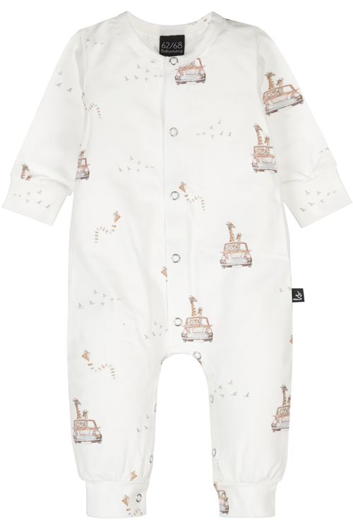 Strampler: weiß, Giraffe im Auto
