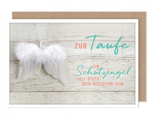 Karte: Taufe Schutzengel