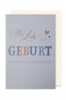 Karte: Alles Liebe zur Geburt: Herzlichen Glückwünsche