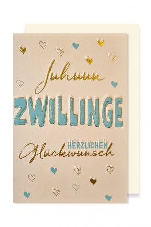 Karte: Juhuuu Zwillinge