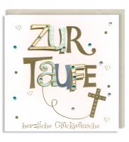 Karte: Zur Taufe herzliche Glückwünsche