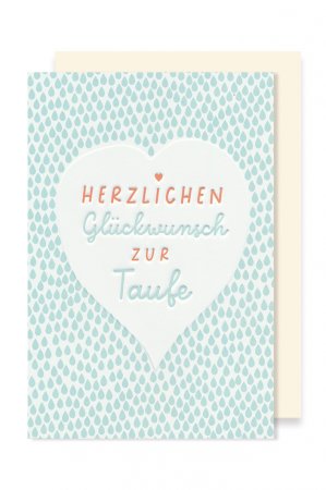 Karte: Taufe blau