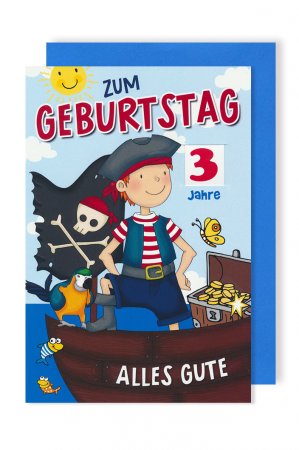 Karten: Geburtstag mit Drehzahl Pirat