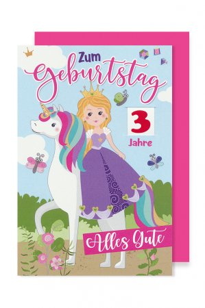 Karten: Geburtstag mit Drehzahl Prinzessin (