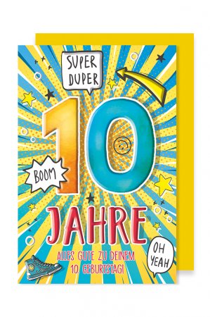 Karte: Geburtstag 10 Boom