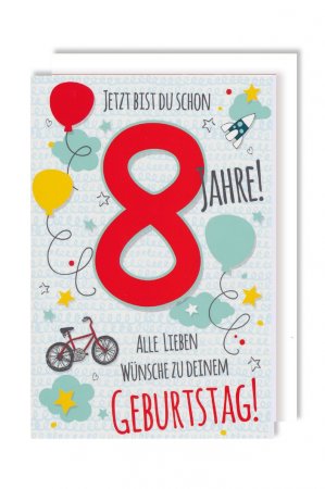 Karte: Geburtstag 8 Fahrrad