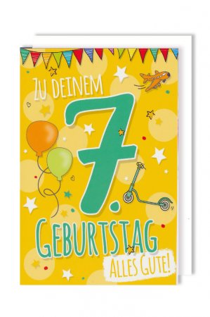 Karte: Geburtstag 7 Lufballon