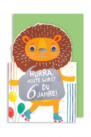 Karte: Geburtstag 6 Löwe