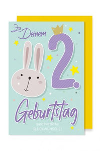 Karte: Geburtstag 2 Hase (Neuware)