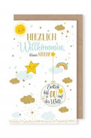 Karte: Herzlich Willkommen kleiner Stern