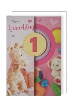 Karte: Geburtstag 1 Giraffe
