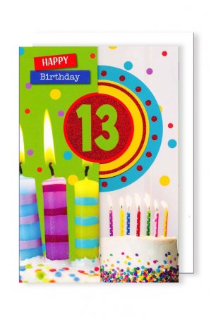 Karte: Geburtstag 13 Kerzen
