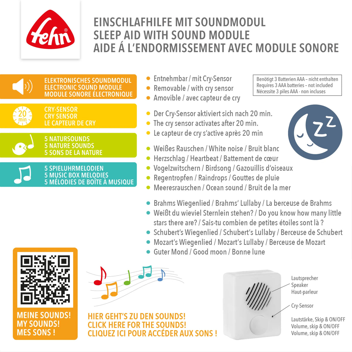 Fehn Einschlafhilfe: Faultier