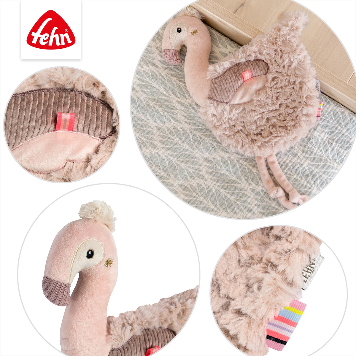 Fehn Kuscheltuch: Flamingo