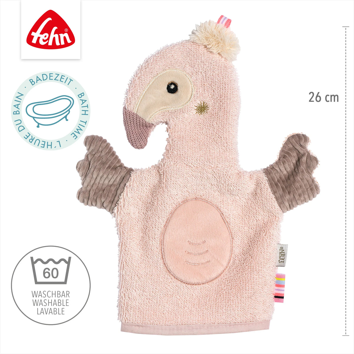 Fehn Waschlappen: Flamingo