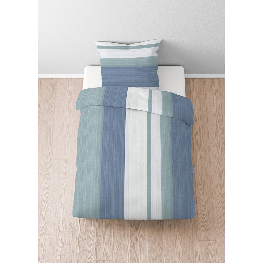 Biber Bettwäsche: blau,grün,weiß