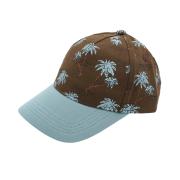 Schirmkappe Palmen,braun