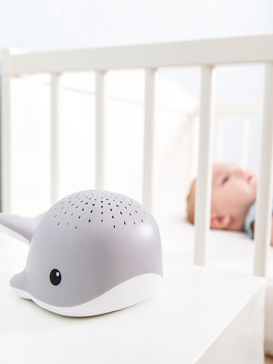 Nachtlicht Wal mit Musik: grau