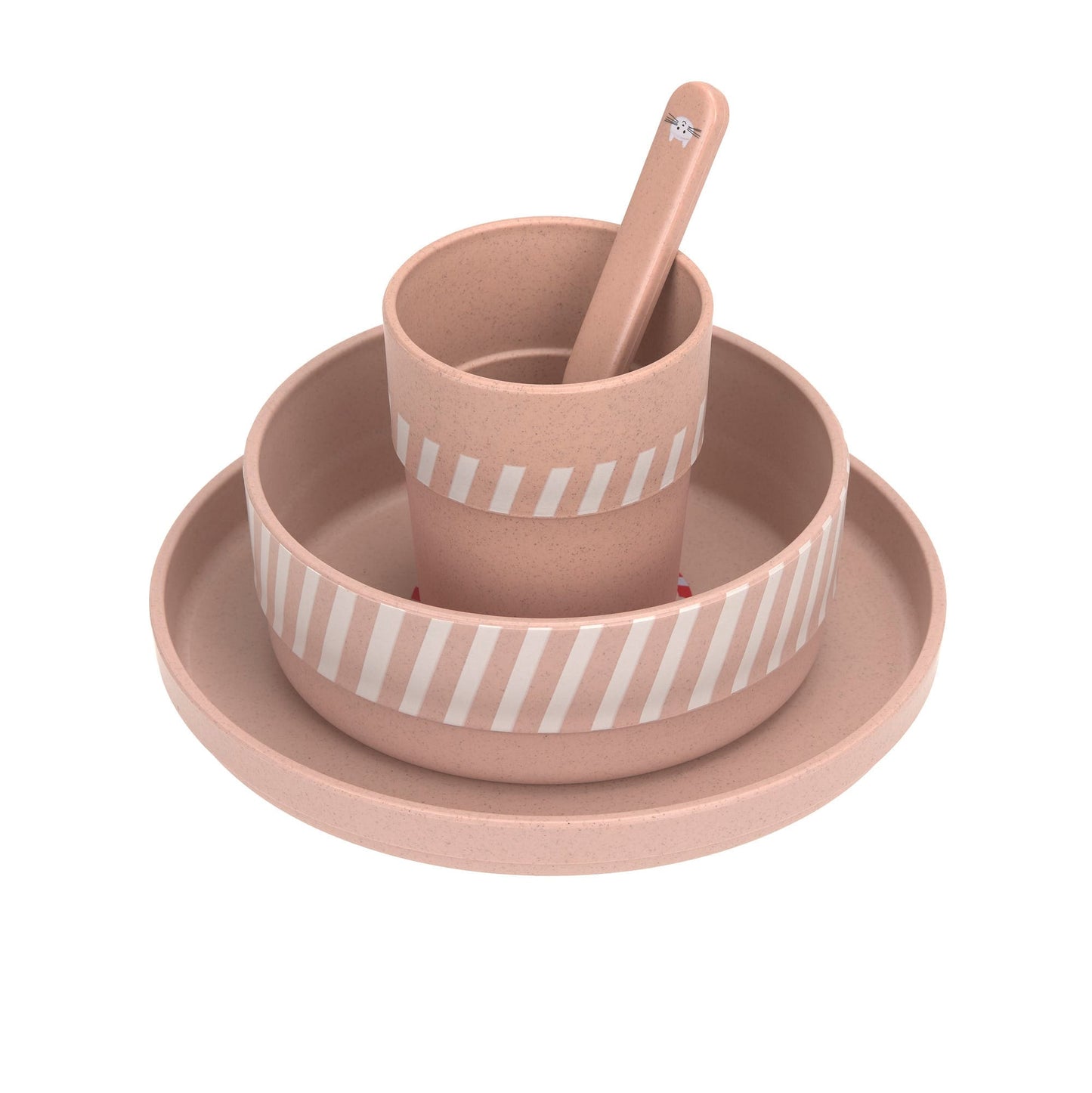 Essens-Set: rosa,Katze