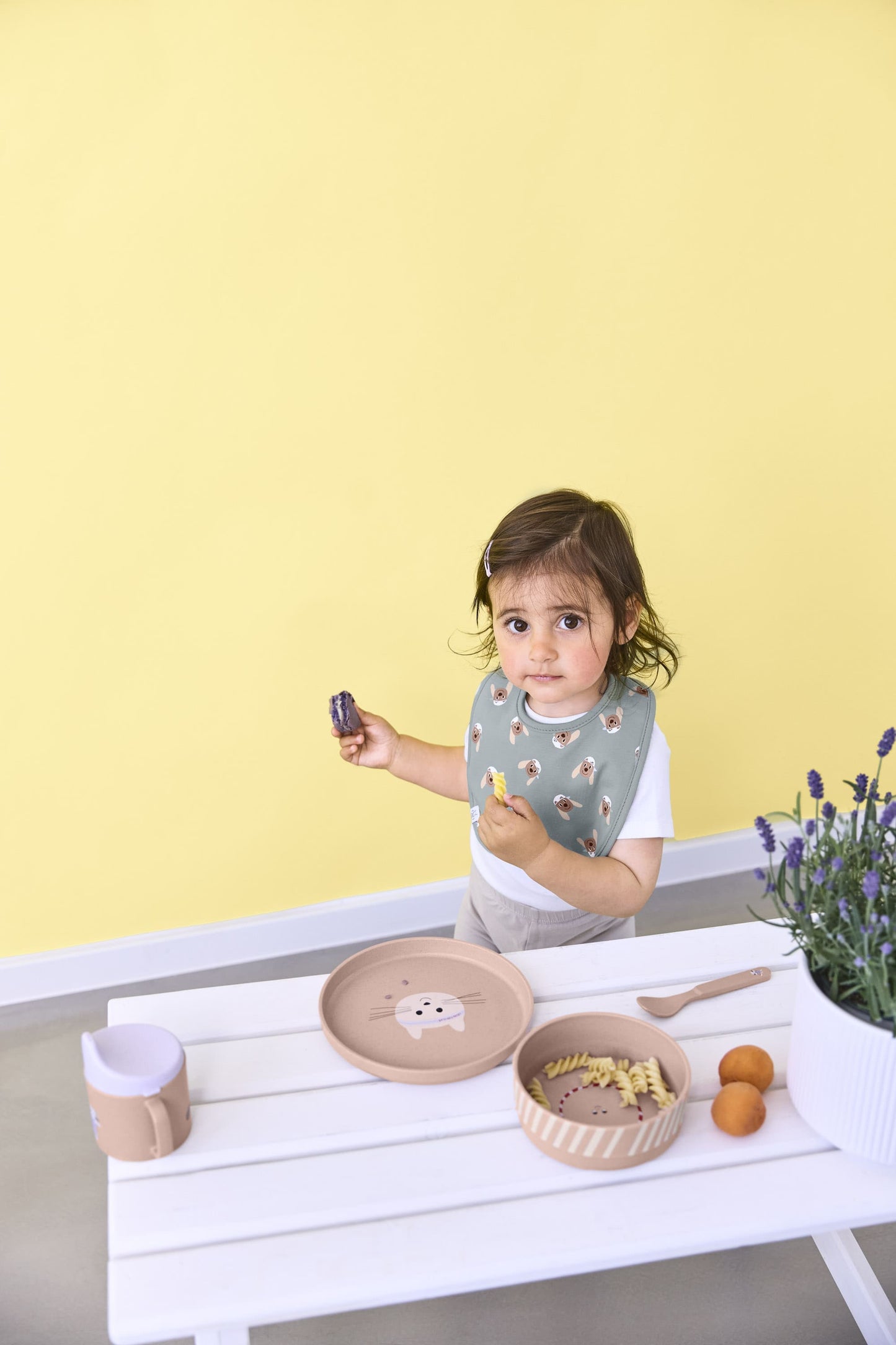 Essens-Set: rosa,Katze