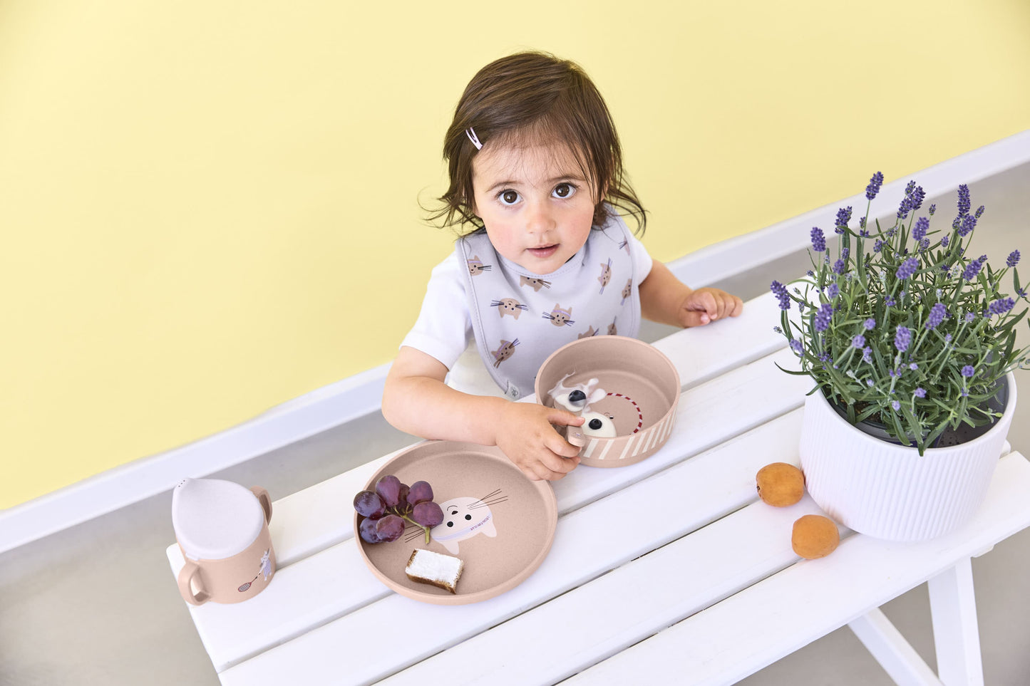 Essens-Set: rosa,Katze