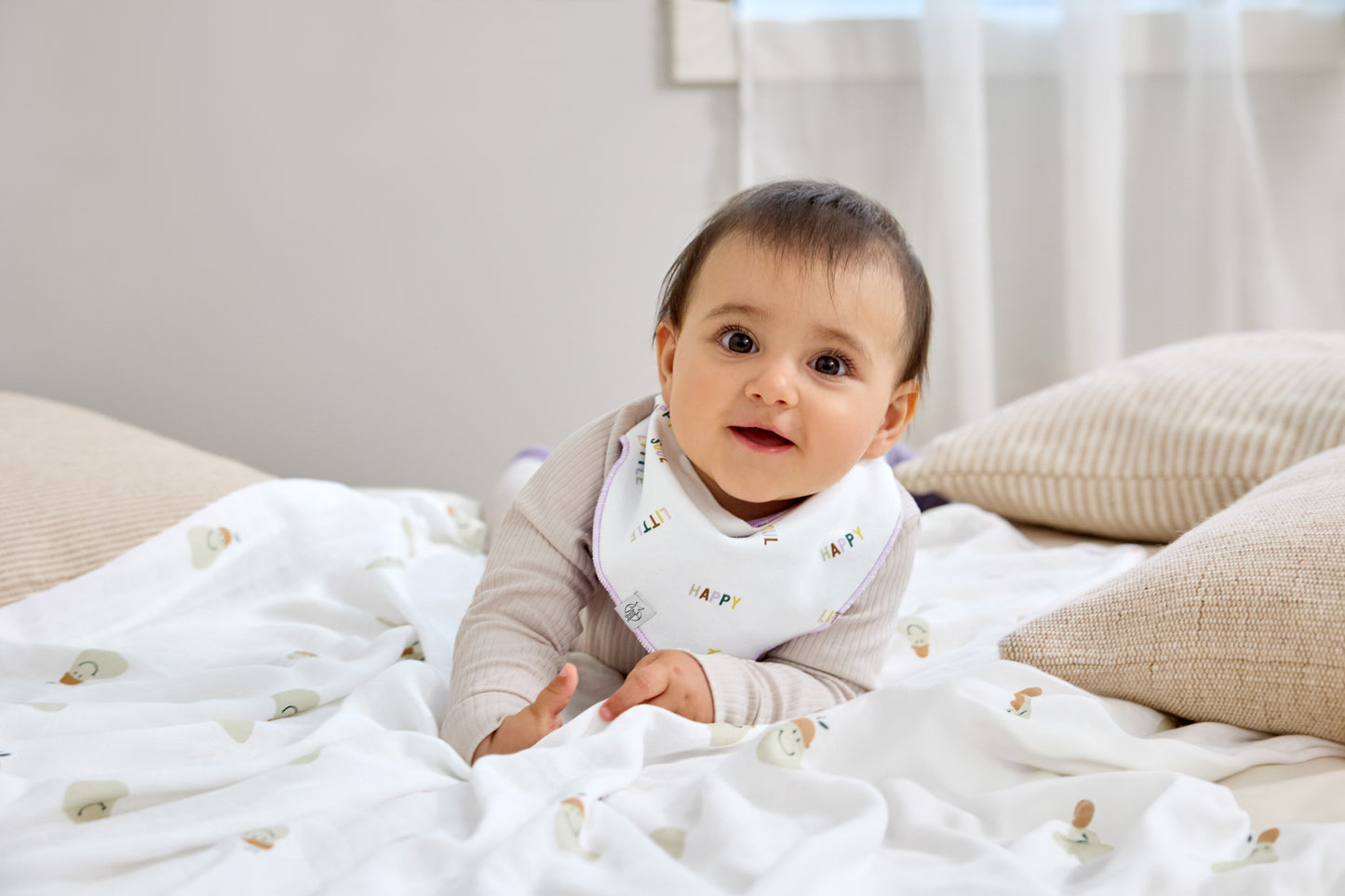 Musselinetücher 3 Stück: weiß,Grün,Birnen