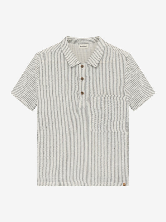 Shirt: grau,weiß, gestreift