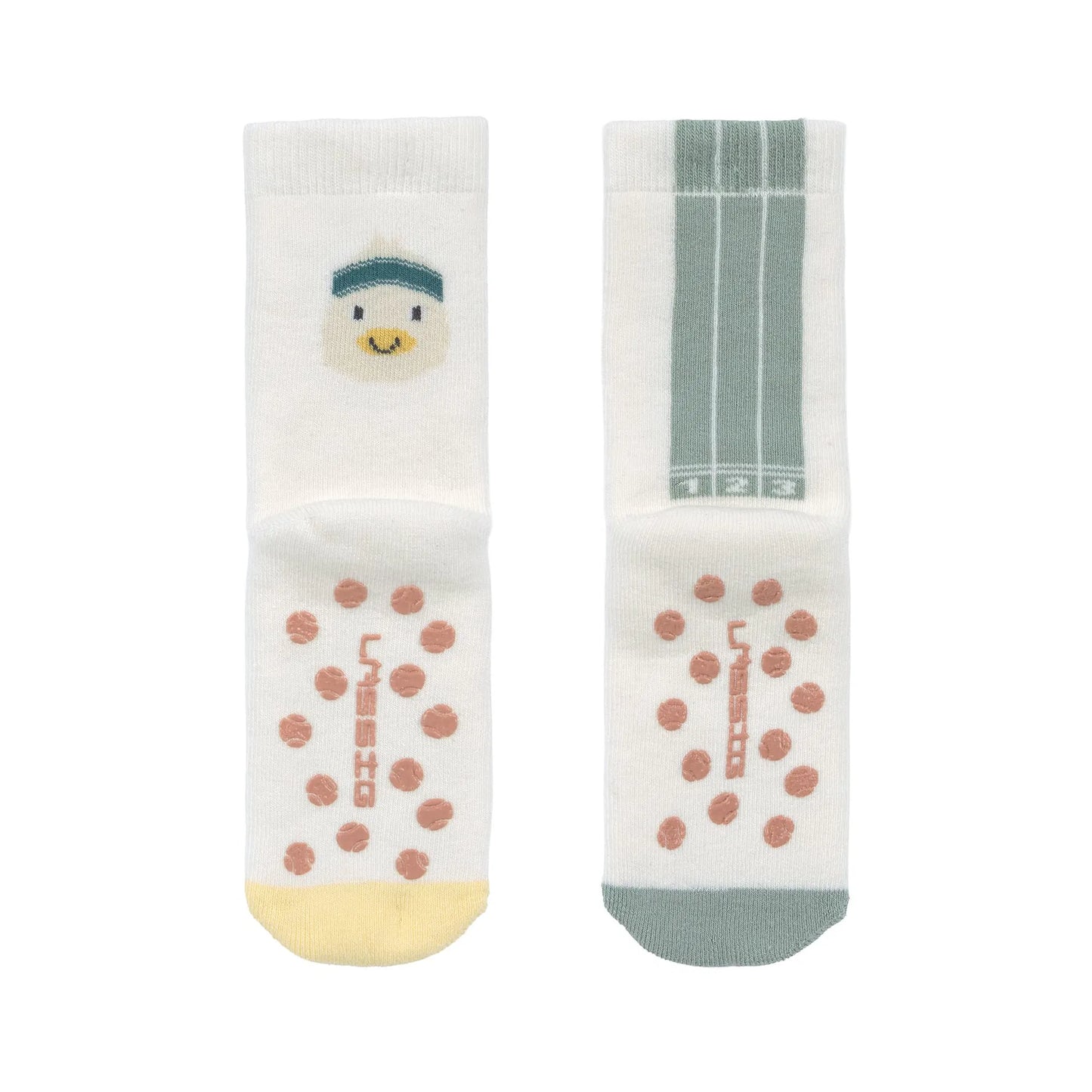 Anti-Rutschsocken: weiß,Ente