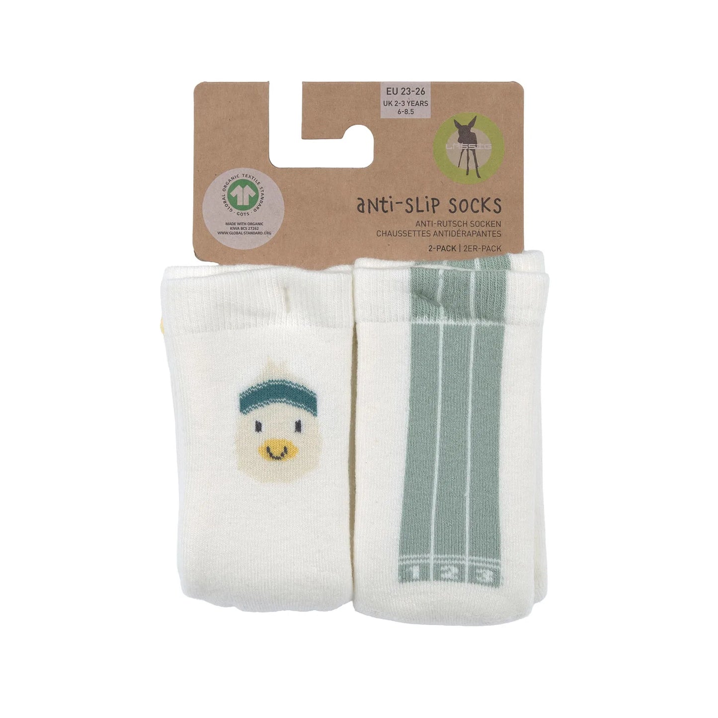 Anti-Rutschsocken: weiß,Ente