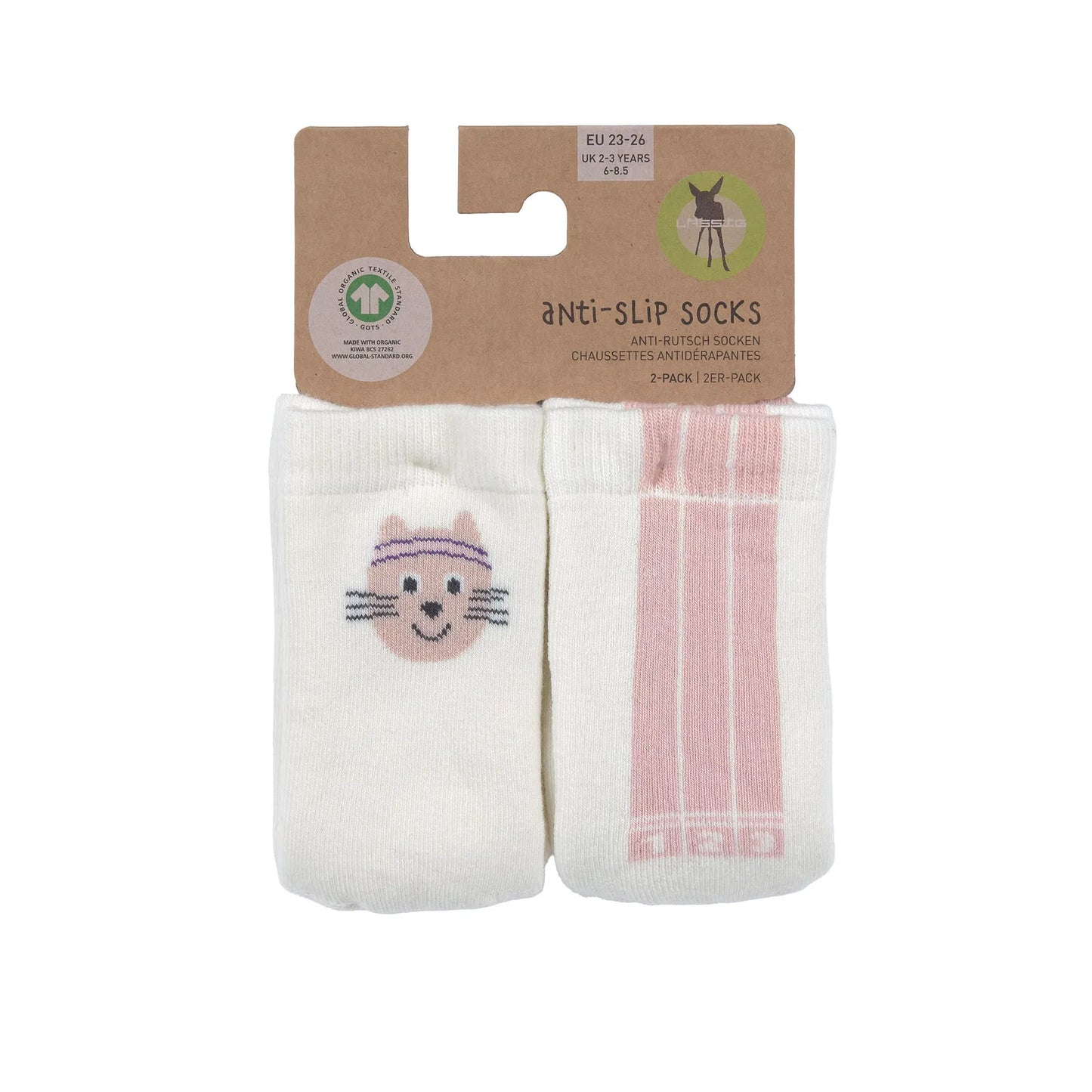 Anti-Rutschsocken: weiß,katze