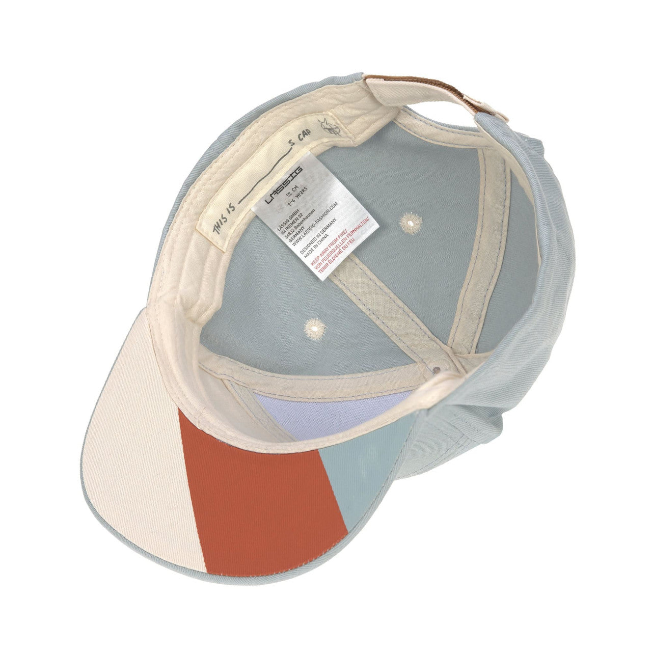 Schirmkappe blau,Regenbogen